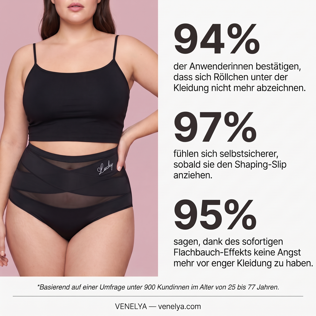 Culotte gainante taille haute Venelya – Résultats clientes [DE]