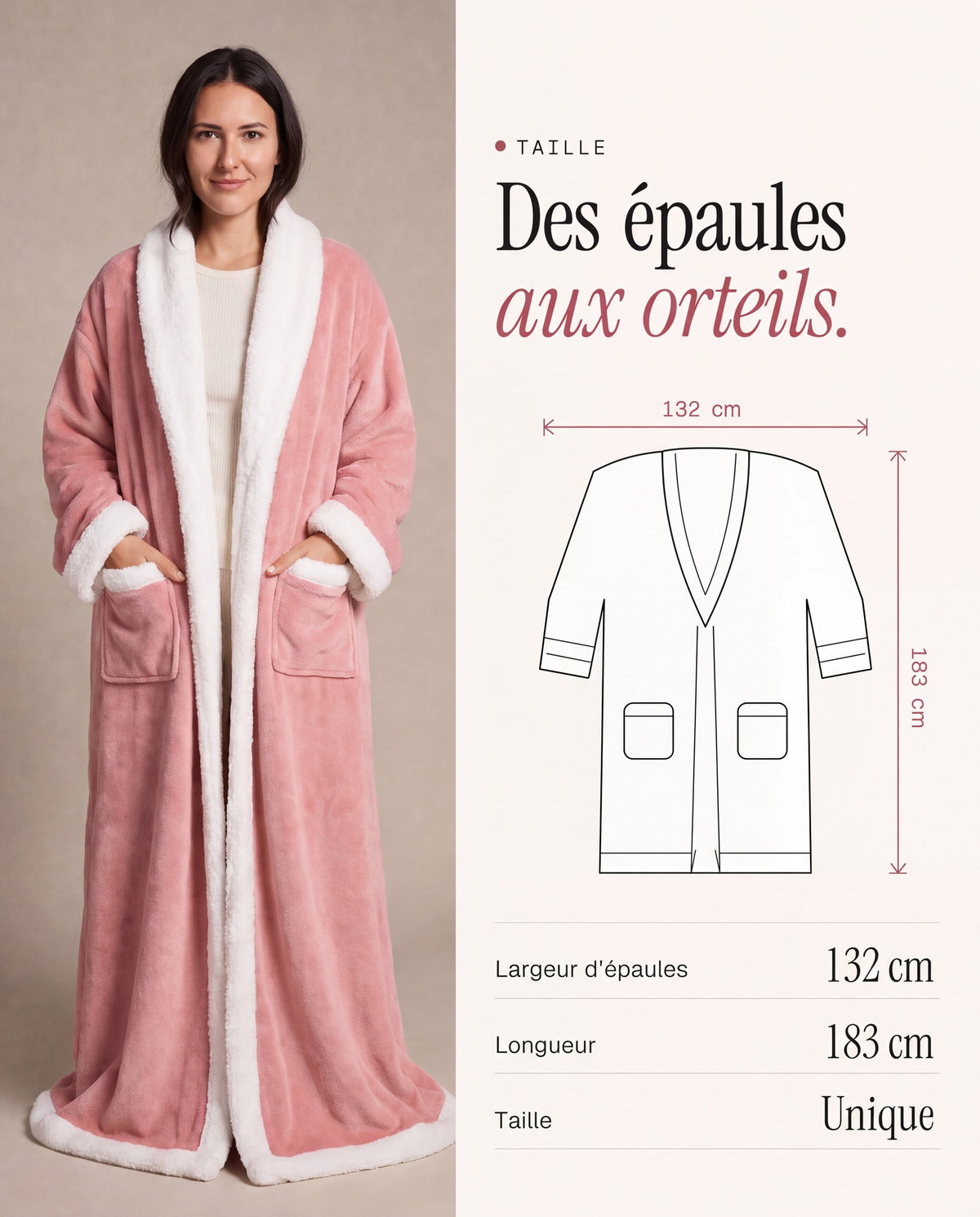 Plaid chauffant à enfiler [FR]